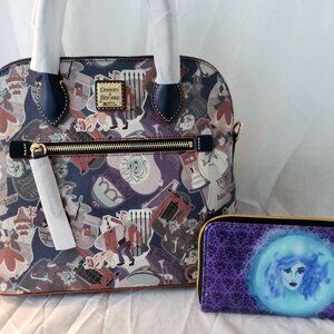Disney Dooney Bourke Haunted Mansion Satchel & HM Themed Wallet